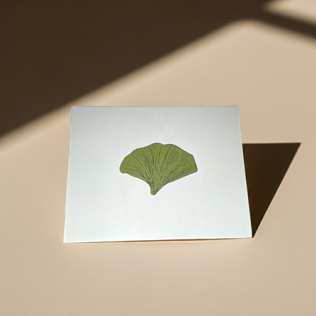 Folded Card - Large Ginkgo Leaf