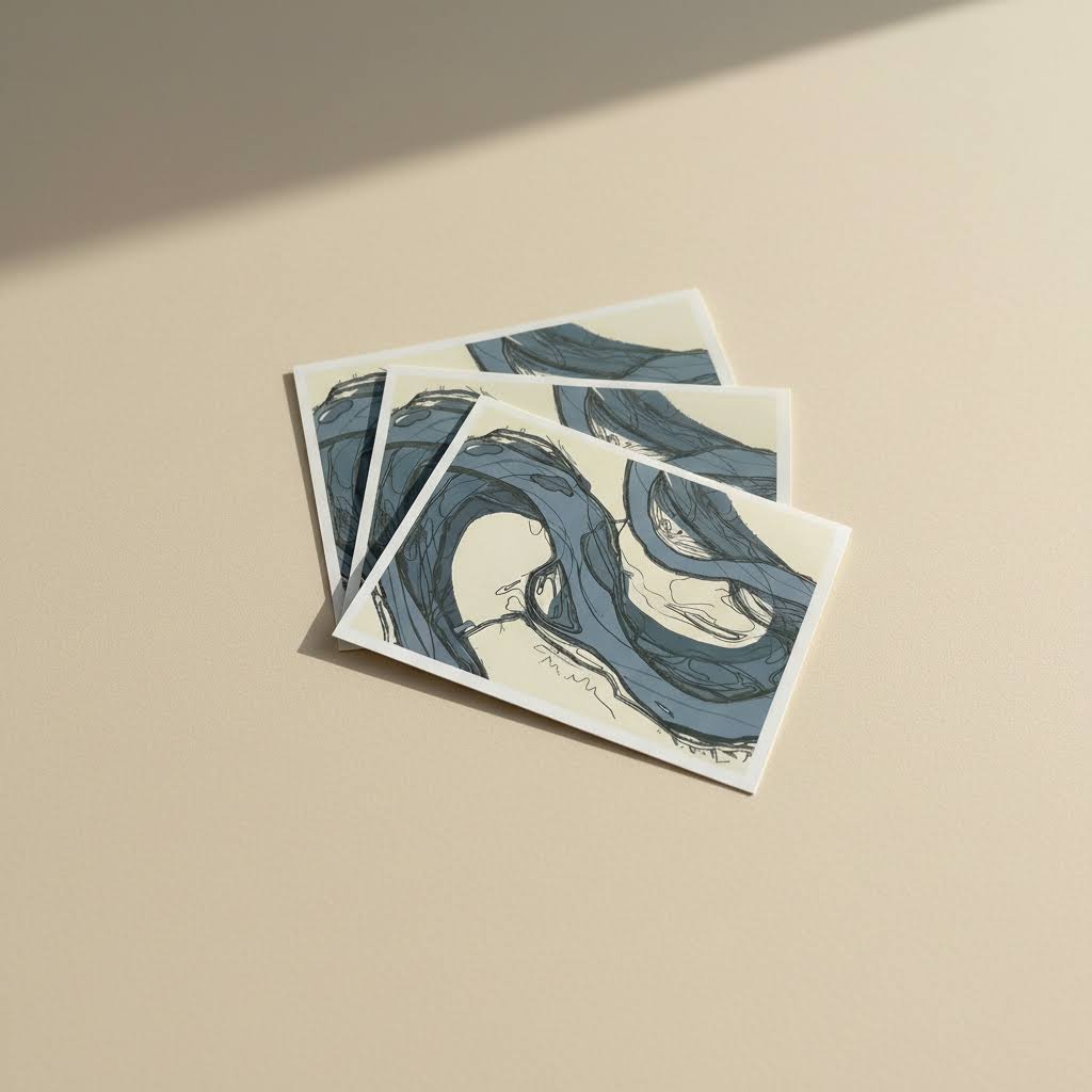 Folded Card Set - Mississippi River Twin Meanders