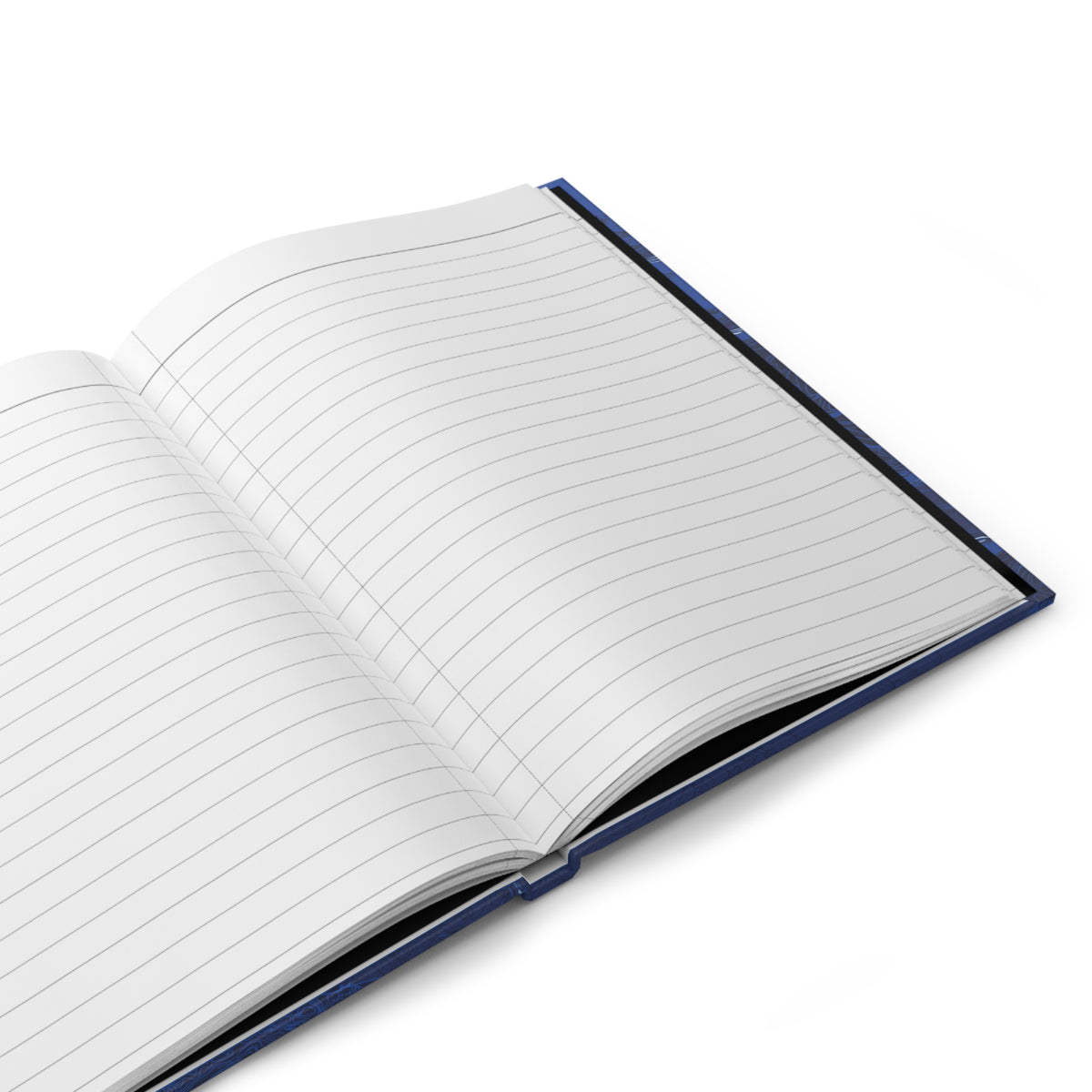 The Fall Line journal open to lined pages.
