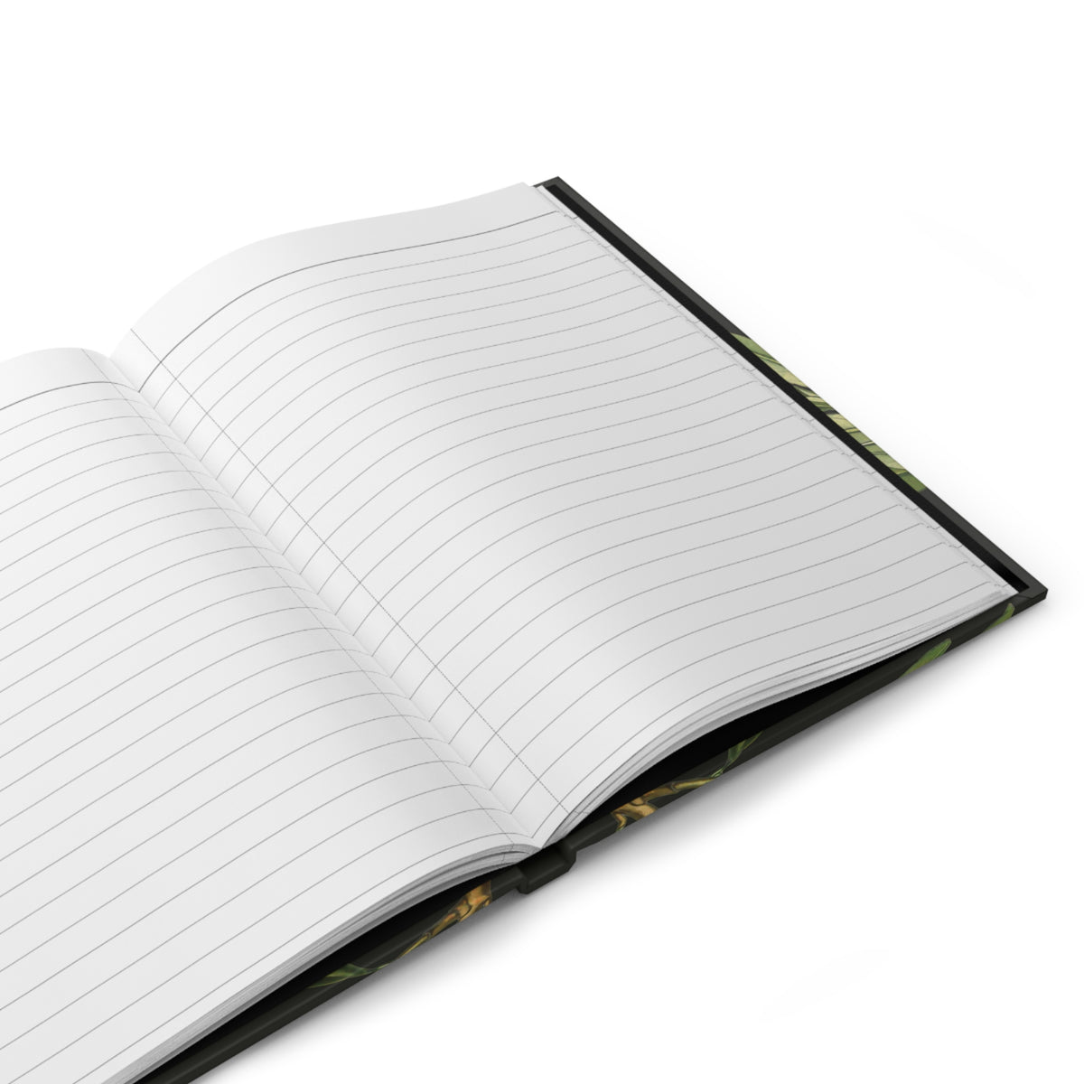 Olive Branch journal open to lined pages.