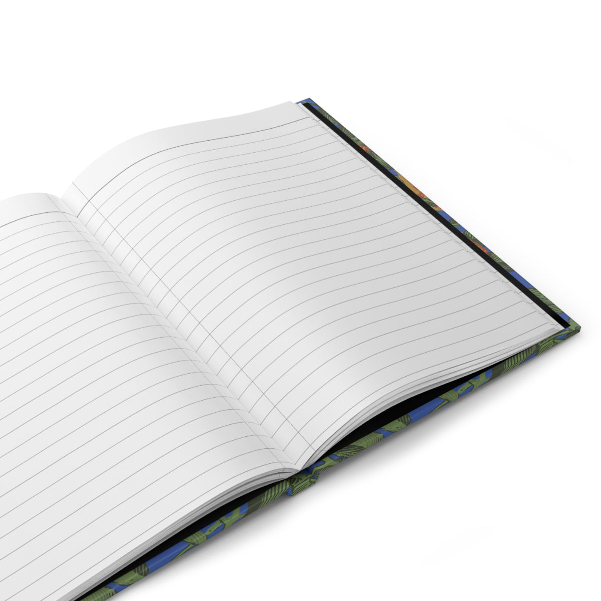 Orange Grove journal open to lined pages.