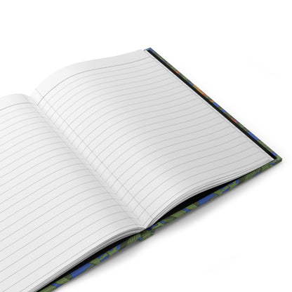 Orange Grove journal open to lined pages.