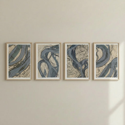 Broadsheet Set: Mississippi River Meanders