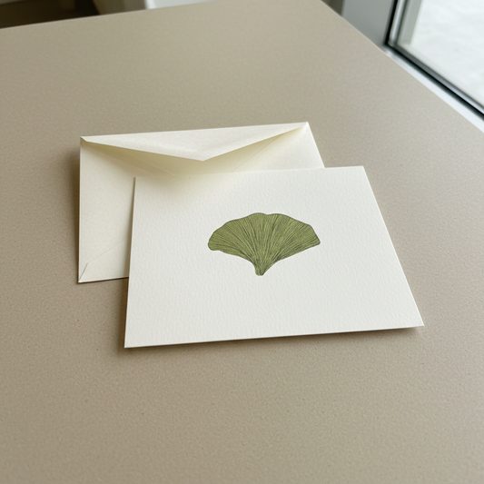 Folded Card - Large Ginkgo Leaf