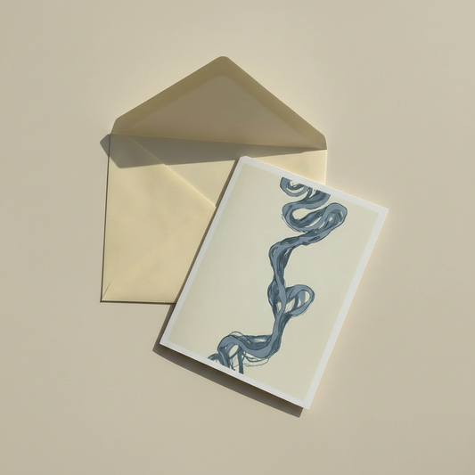 Folded Card -  Mississippi River Meander Study